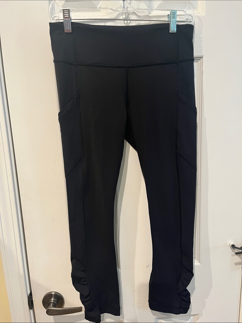 lululemon athletica Black Leggings with Ruched Ankles